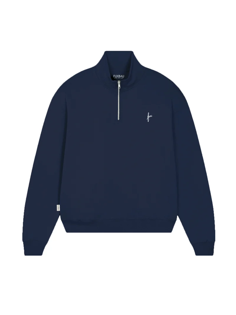 Frauen fux Half Zip Sweater - navy