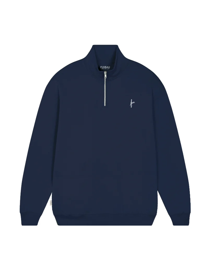 Männer fux Half Zip Sweater - navy