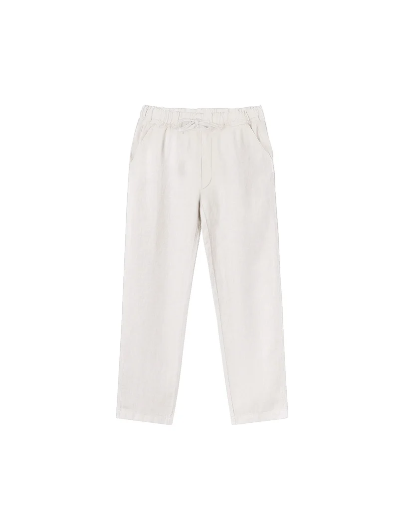 Männer Leinenhose - cremeweiß