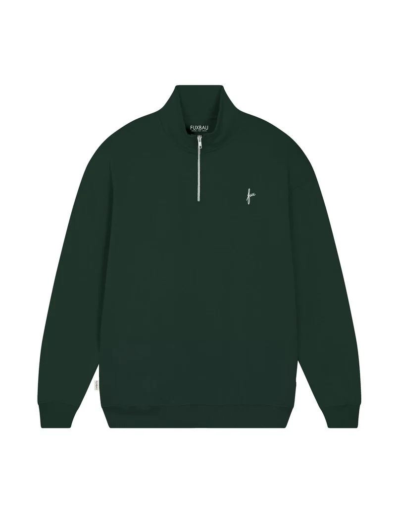 Männer fux Half Zip Sweater - grün