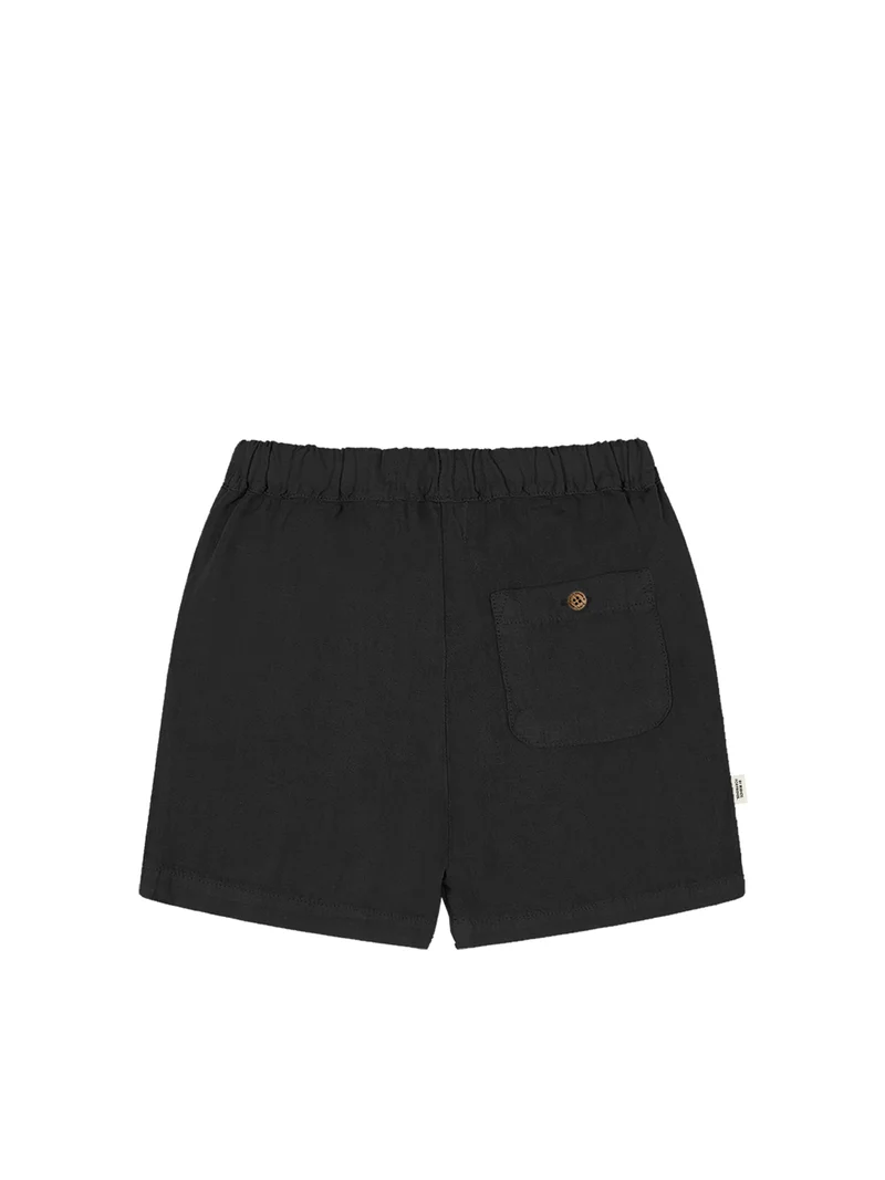 Männer Leinenshorts - schwarz
