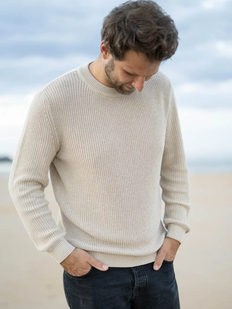 4Seasons Männer Strickpullover - beigemeliert
