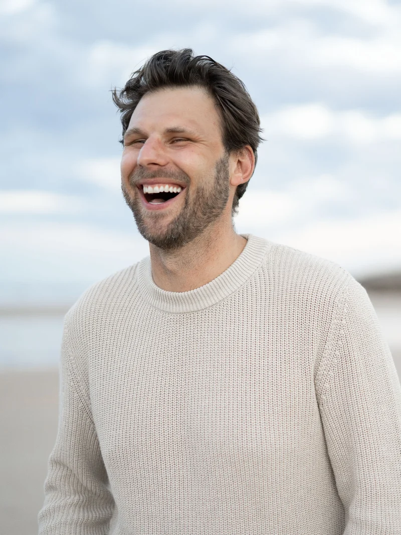 4Seasons Männer Strickpullover - beigemeliert