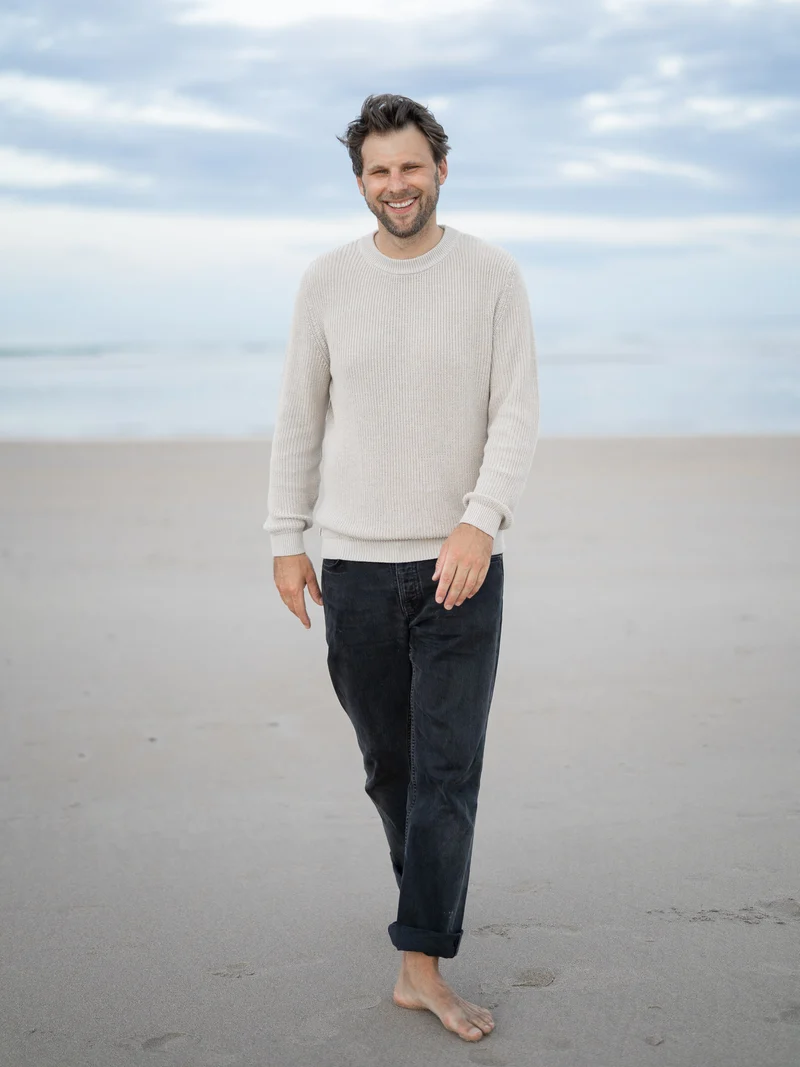 4Seasons Männer Strickpullover - beigemeliert