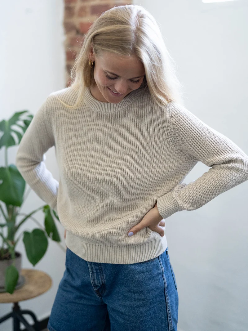 4Seasons Frauen Strickpullover - beigemeliert
