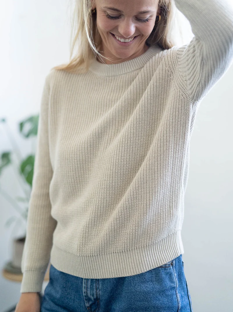 4Seasons Frauen Strickpullover - beigemeliert