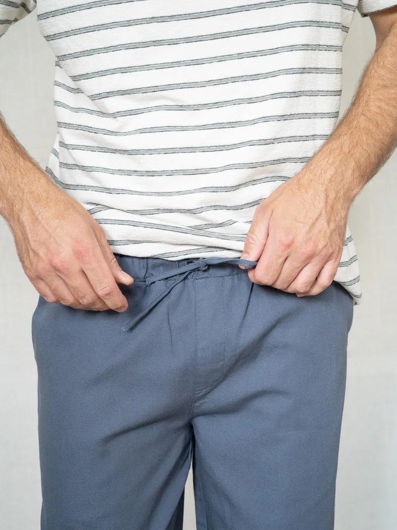 Männer Stoffhose - blaugrau