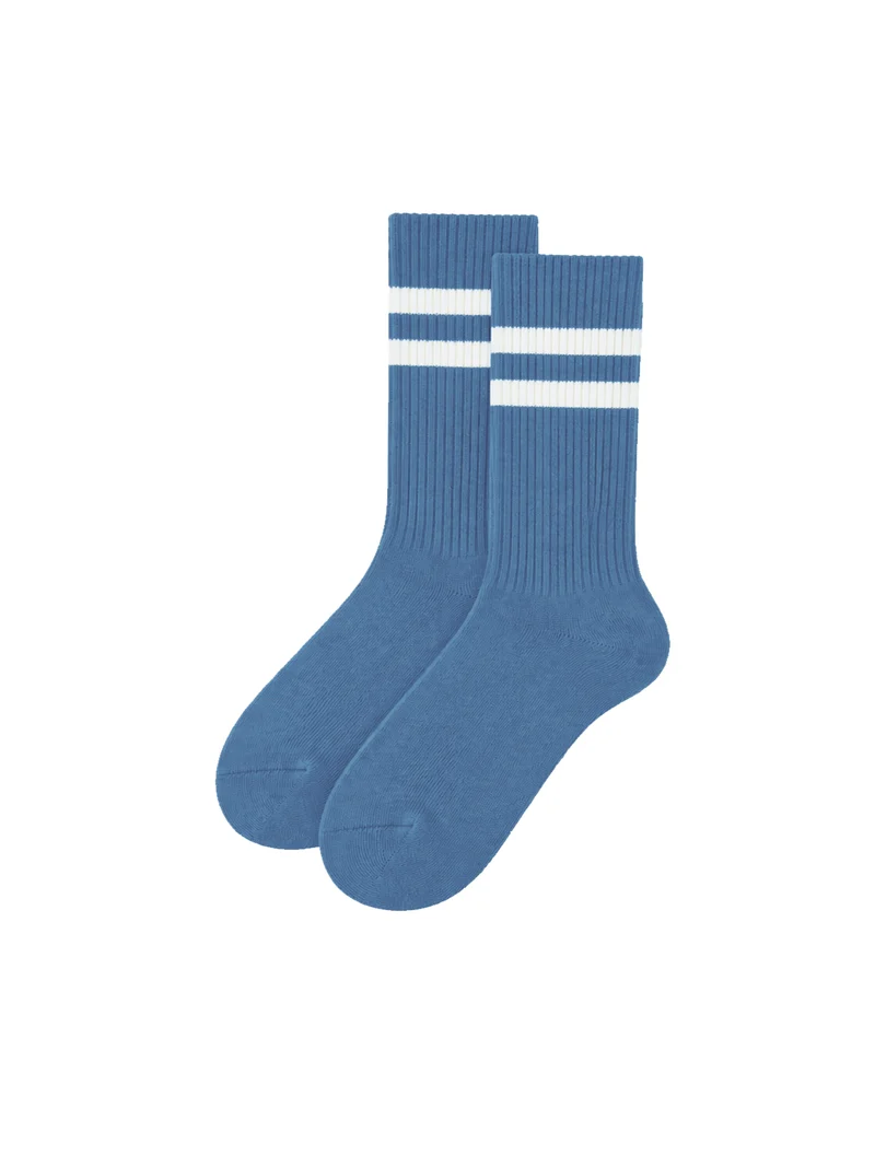 Retro Tennissocken - blau creme