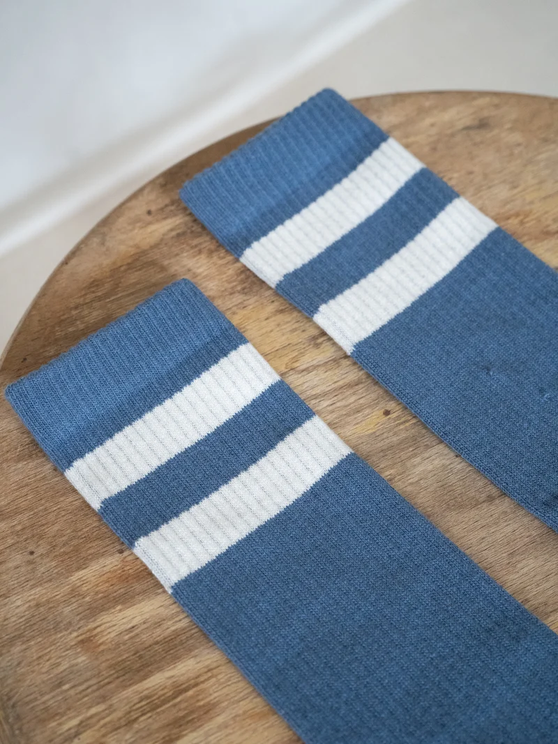 Retro Tennissocken - blau creme