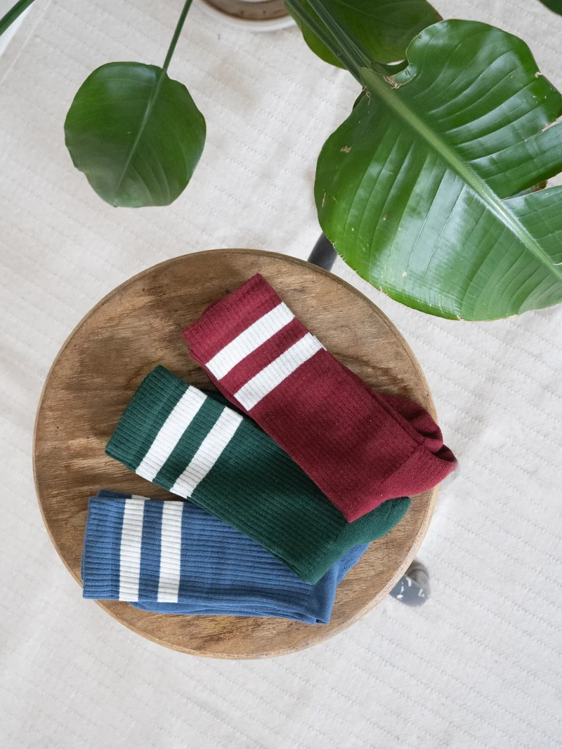 Retro Tennissocken - blau creme