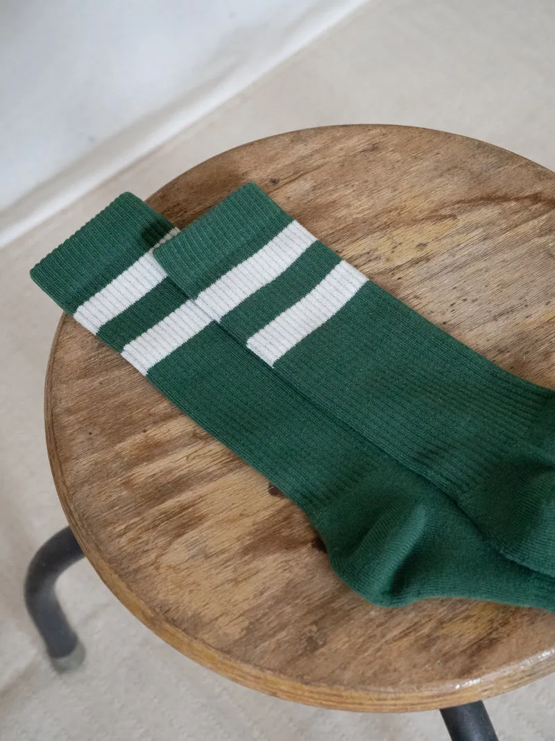 Retro Tennissocken - grün creme