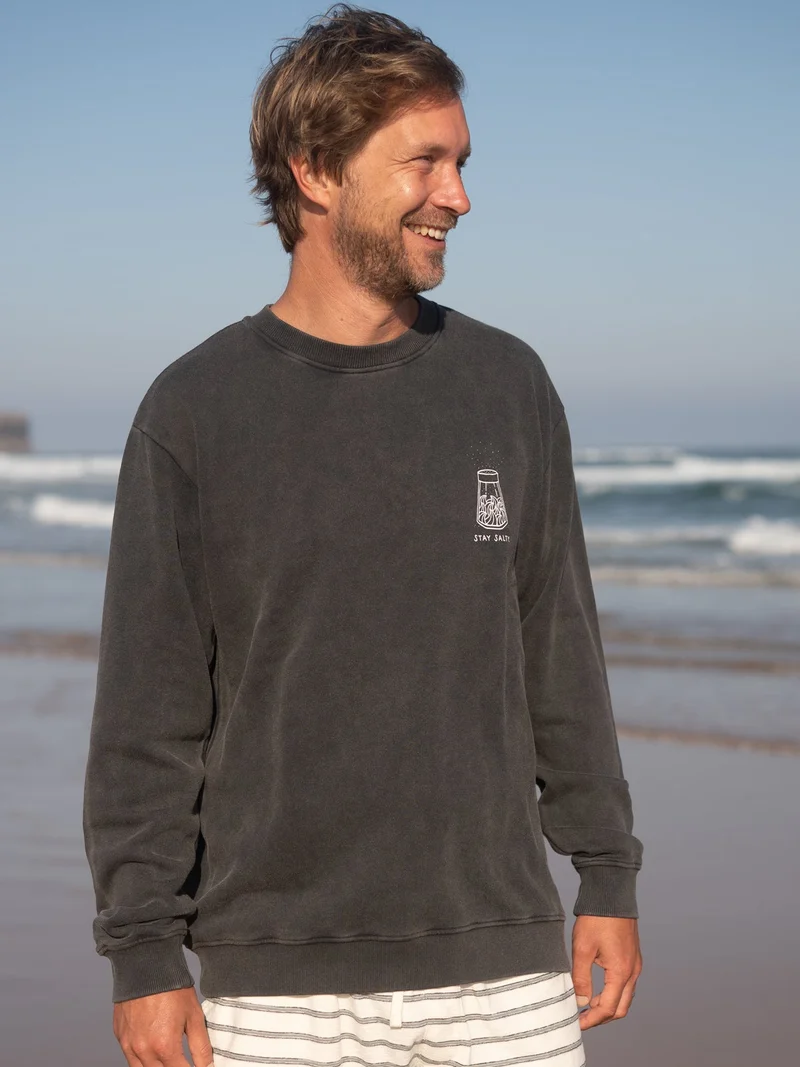 Männer Stay Salty Sweater - salzschwarz