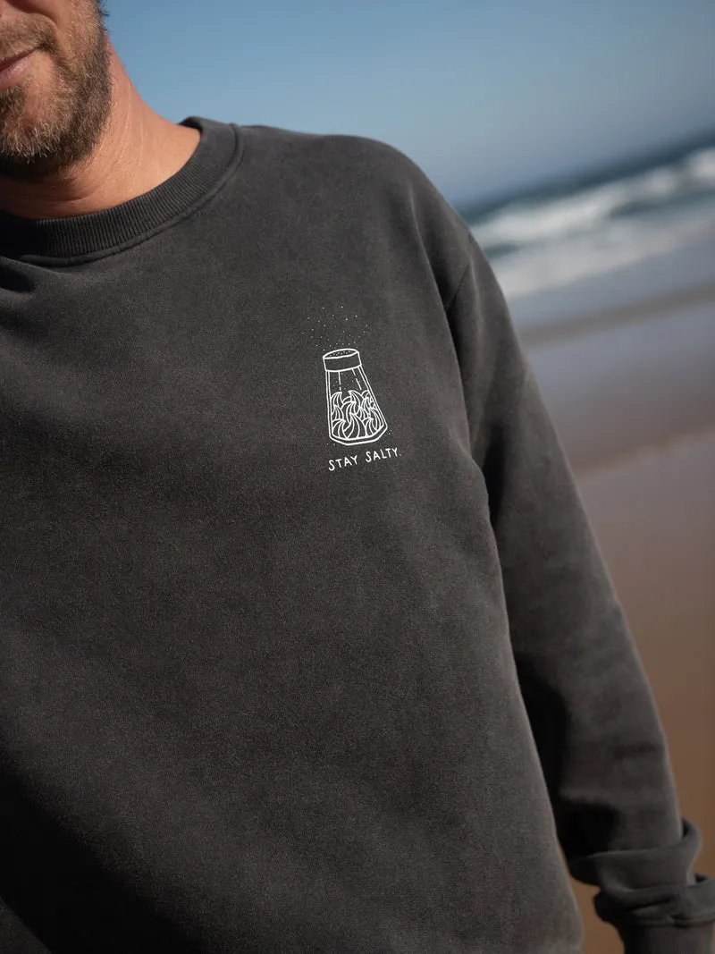 Männer Stay Salty Sweater - salzschwarz