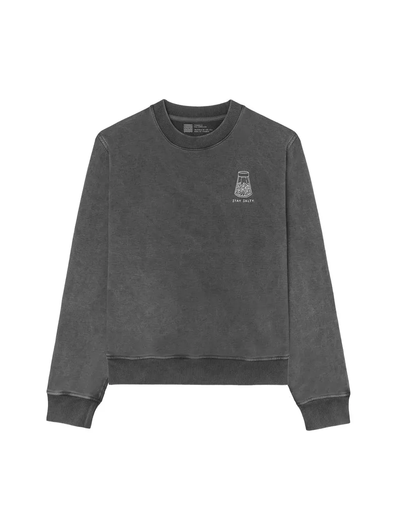 Frauen Stay Salty Sweater - salzschwarz