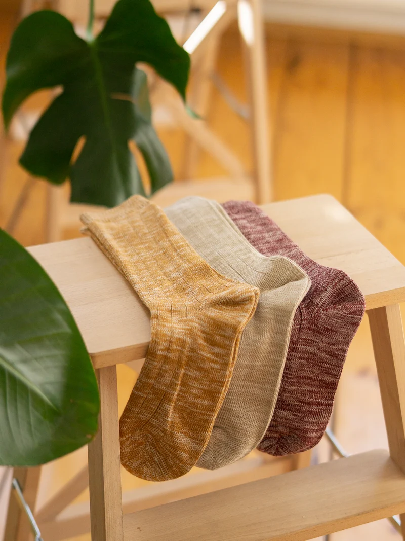 Socken - senfgelb meliert