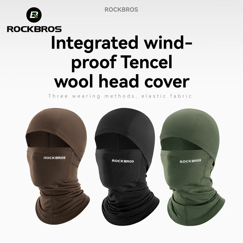 Rockbros Sturmhaube Tencel Merinowolle, winddicht warm, Winter Balaclava