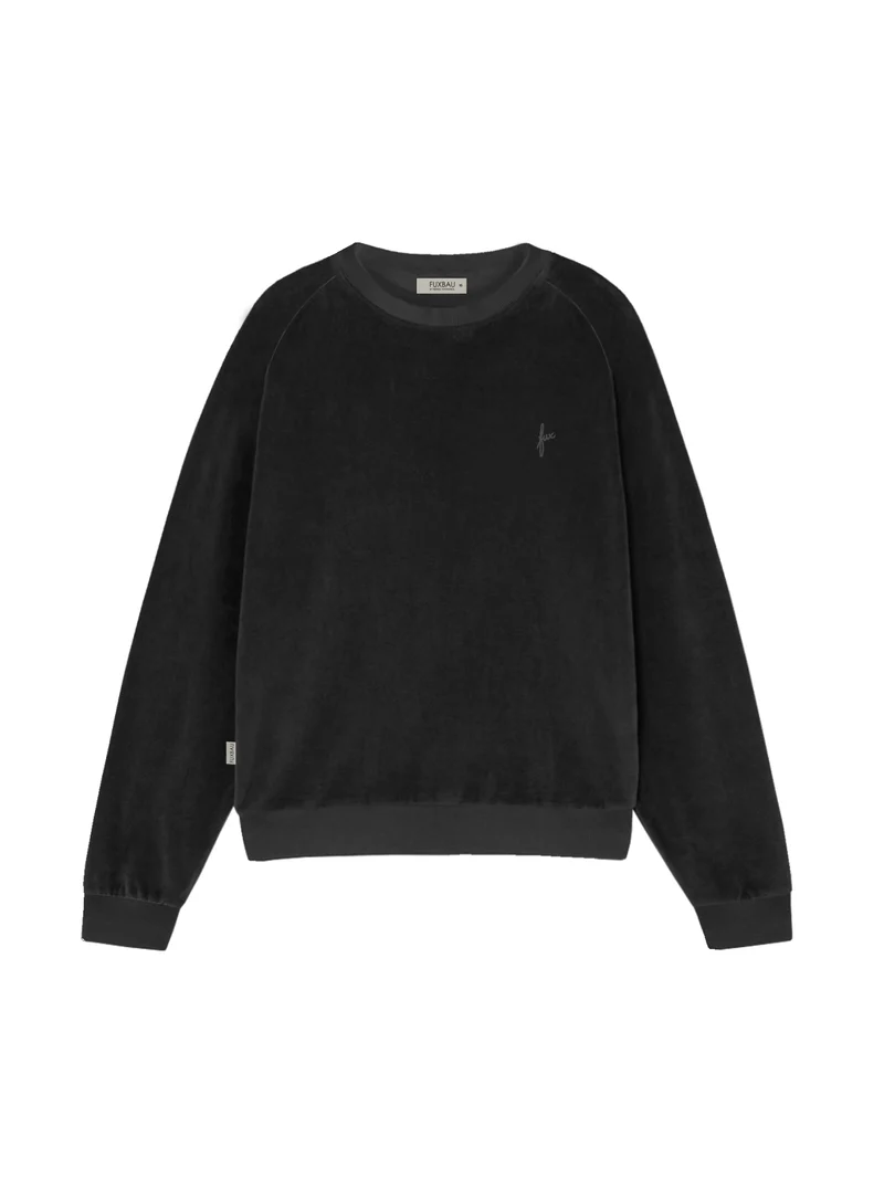 Frauen Samt Sweater - schwarz