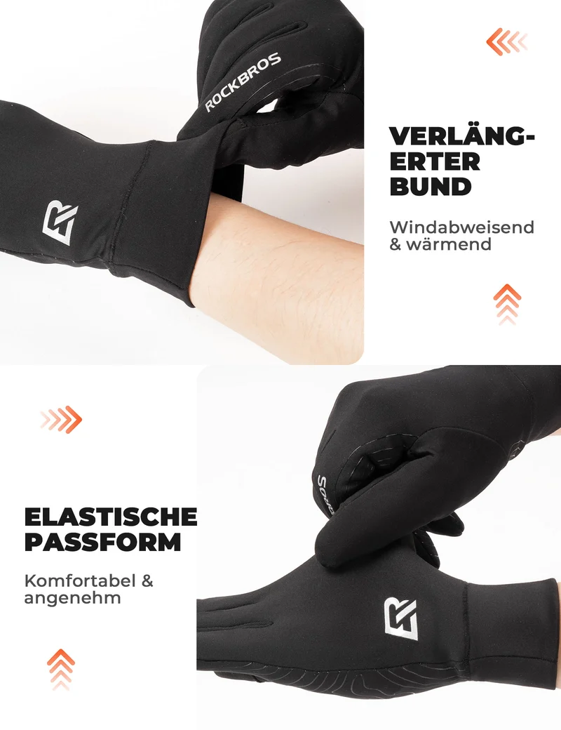 ROCKBROS Winter Set: Sturmhaube & Fahrradhandschuhe Touchscreen