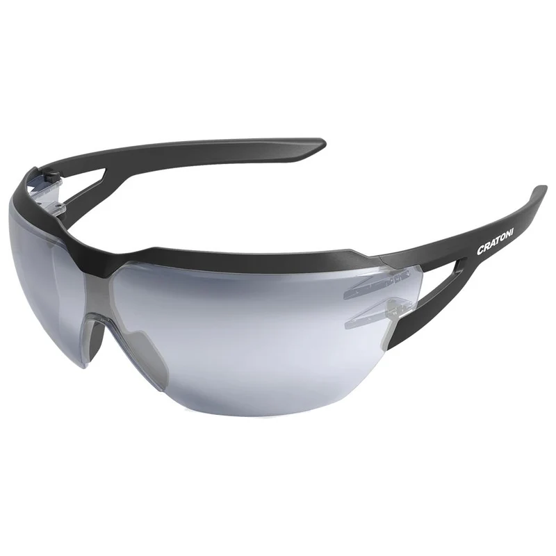 Cratoni Sonnenbrille Cratoni C-Active photochr. sw matt, Glas transp.,silber verspiegelt