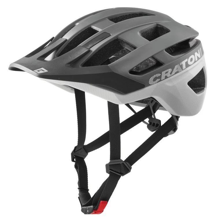Cratoni Fahrradhelm AllRace (MTB) anthrazit/weiß matt, Gr. S/M (52-57cm)