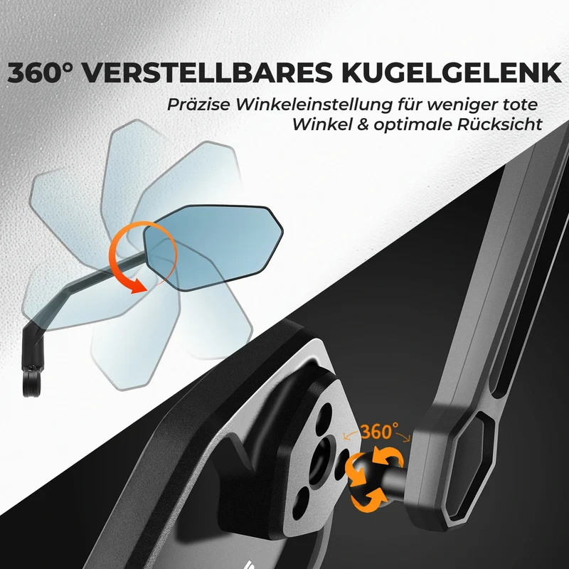 Fahrrad Rückspiegel Fahrradspiegel für Lenker 20–23 mm