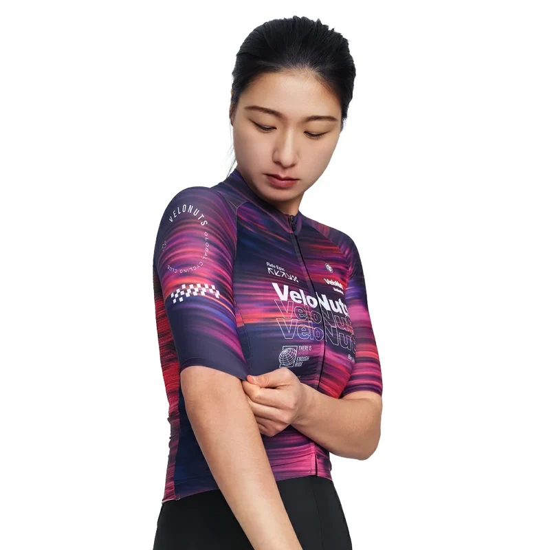 Velonuts Extra Short Damen Radtrikot Kurzarm Lila