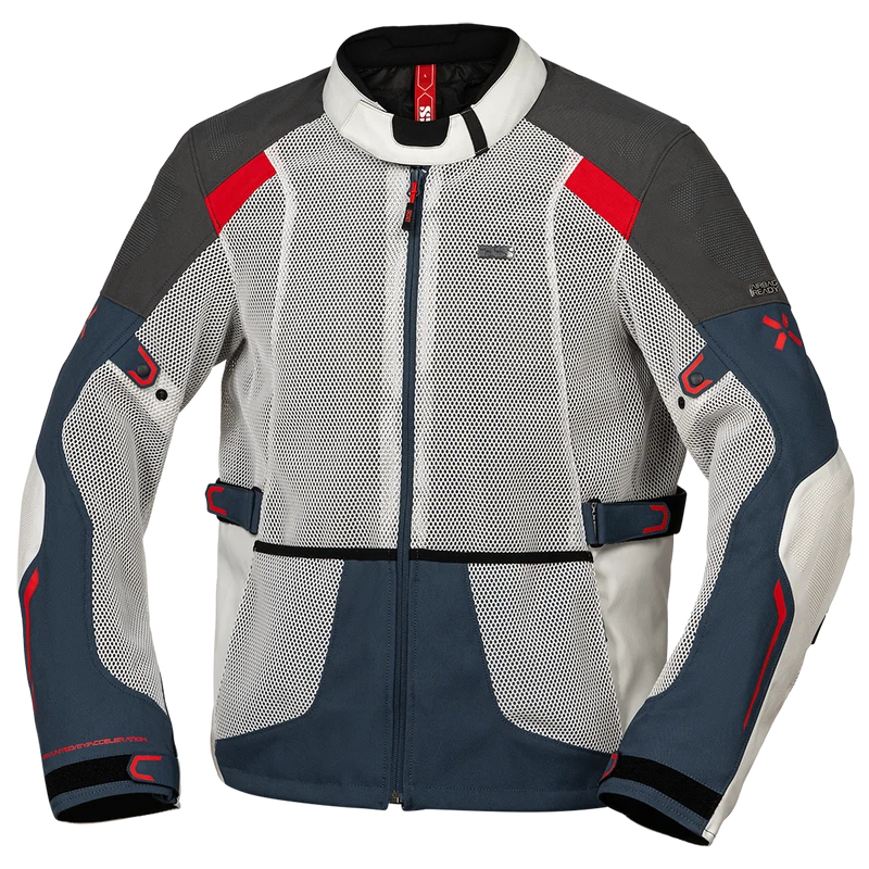 Tourster-BigAir 1.0 Jacke hellgrau-blau-rot