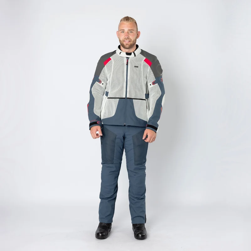 Tourster-BigAir 1.0 Jacke hellgrau-blau-rot
