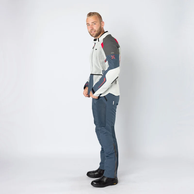 Tourster-BigAir 1.0 Jacke hellgrau-blau-rot
