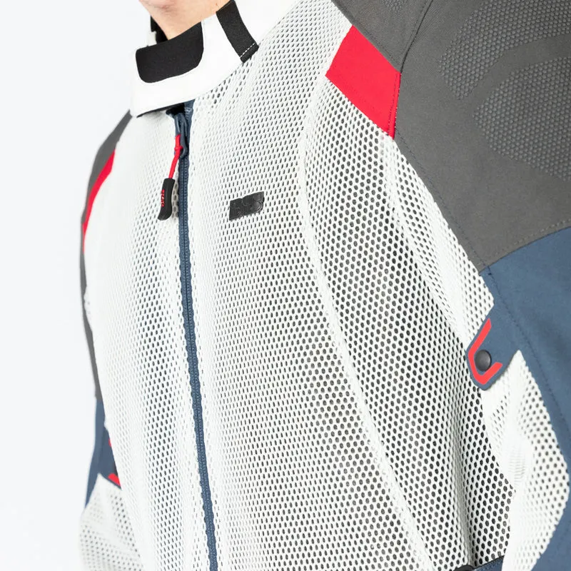 Tourster-BigAir 1.0 Jacke hellgrau-blau-rot