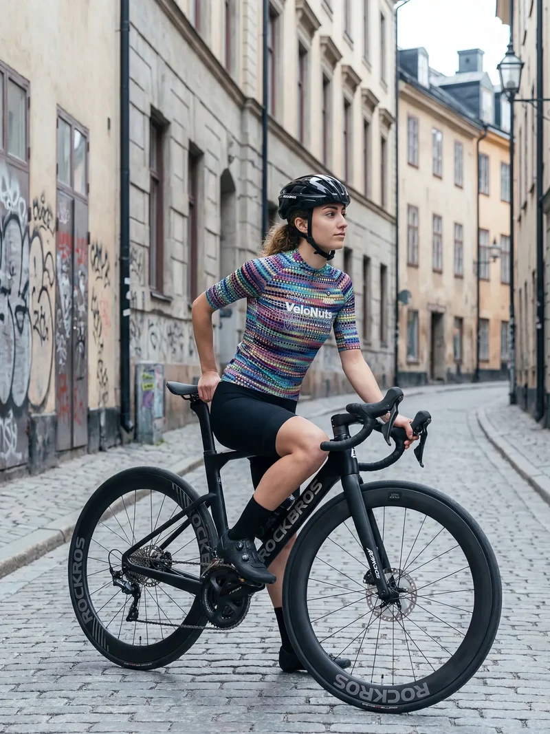 Damen-Radtrikot Retro Signal