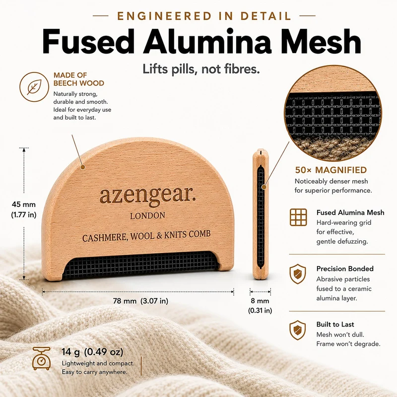Cashmere Comb, Sweater Comb to Remove Pills, Lint, Fuzz from Clothing