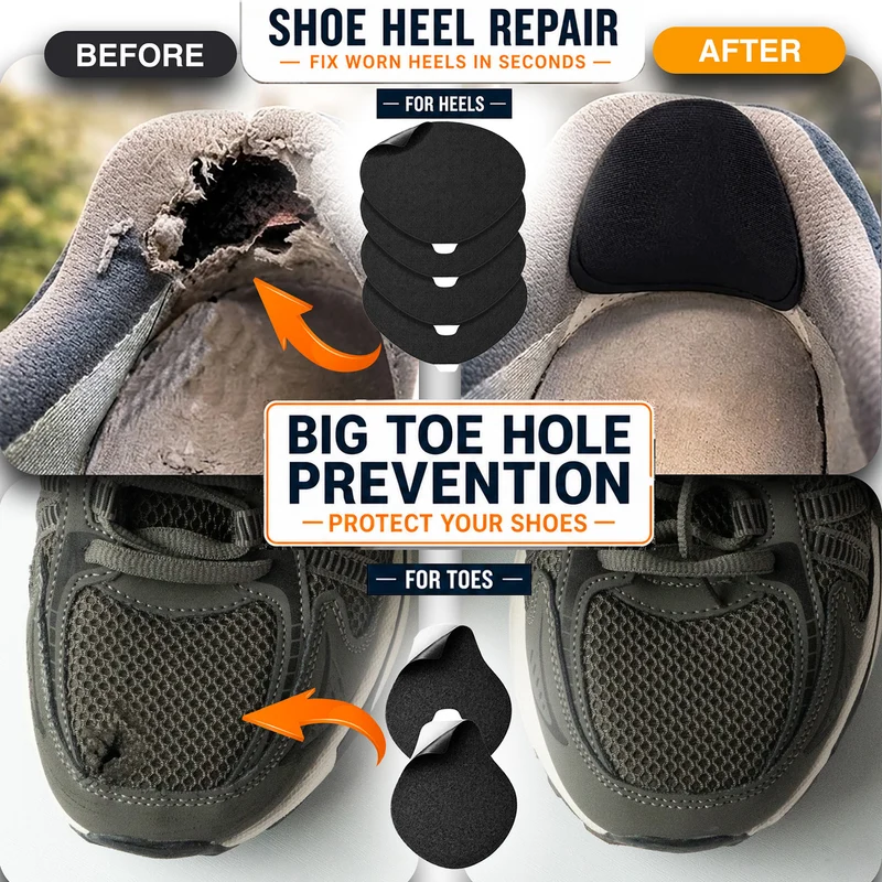 Shoe Heel Repair & Big Toe Hole Preventer Patch Kit