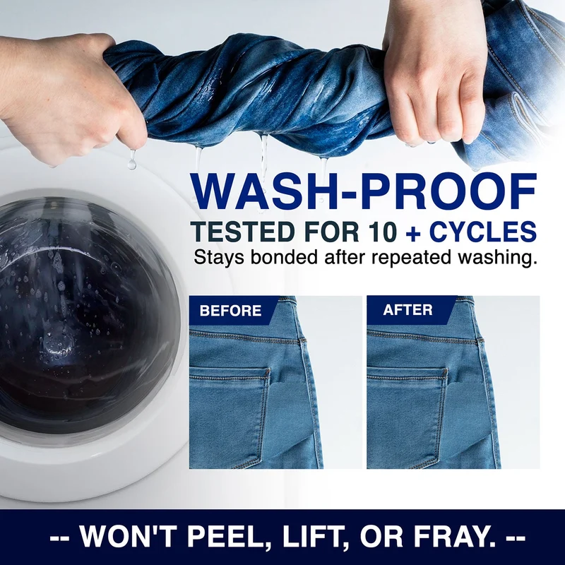 Iron-On Denim Repair Patches for Jeans (10 Pack)