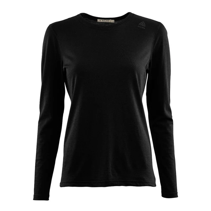 Aclima - Damen LightWool Langarm-Unterhemd // Schwarz
