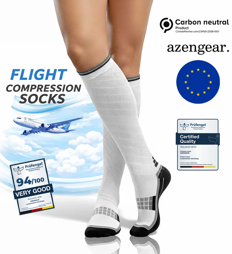 Compression Socks for Women & Men, Knee-High Flight Socks