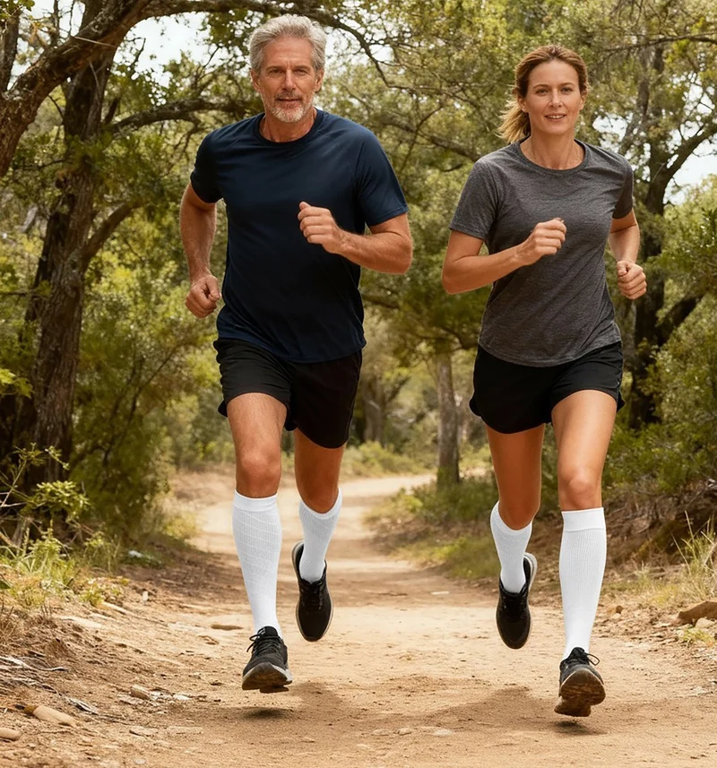 Compression Socks for Women & Men, Knee-High Flight Socks