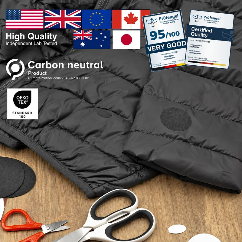 Self-Adhesive Puffer Jacket Repair Patches (30+ Colours)