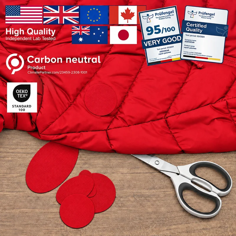 Self-Adhesive Puffer Jacket Repair Patches (30+ Colours)
