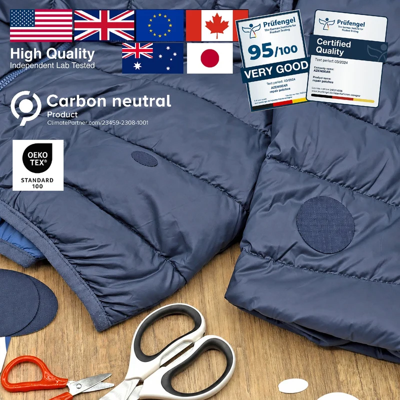 Self-Adhesive Puffer Jacket Repair Patches (30+ Colours)