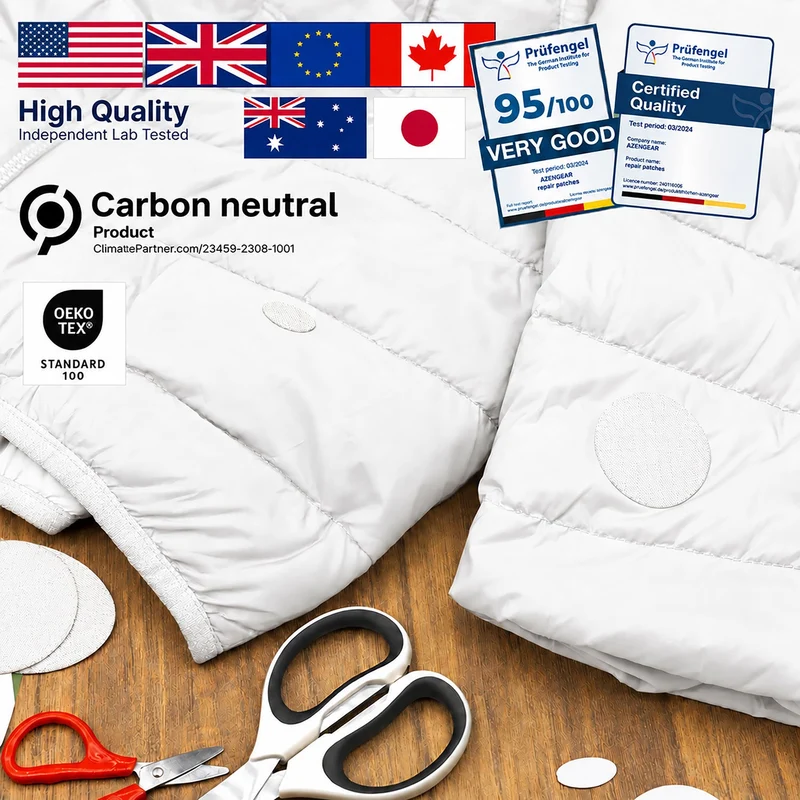 Self-Adhesive Puffer Jacket Repair Patches (30+ Colours)