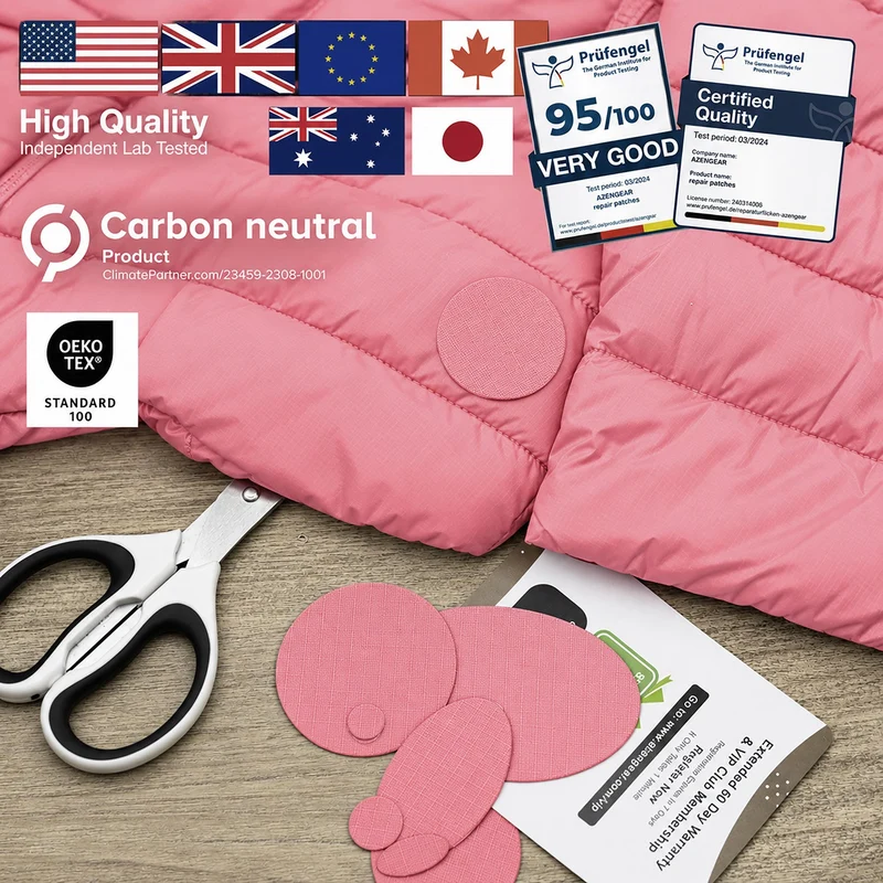 Self-Adhesive Puffer Jacket Repair Patches (30+ Colours)