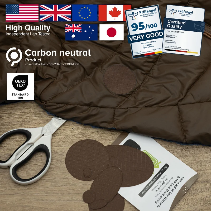 Self-Adhesive Puffer Jacket Repair Patches (30+ Colours)