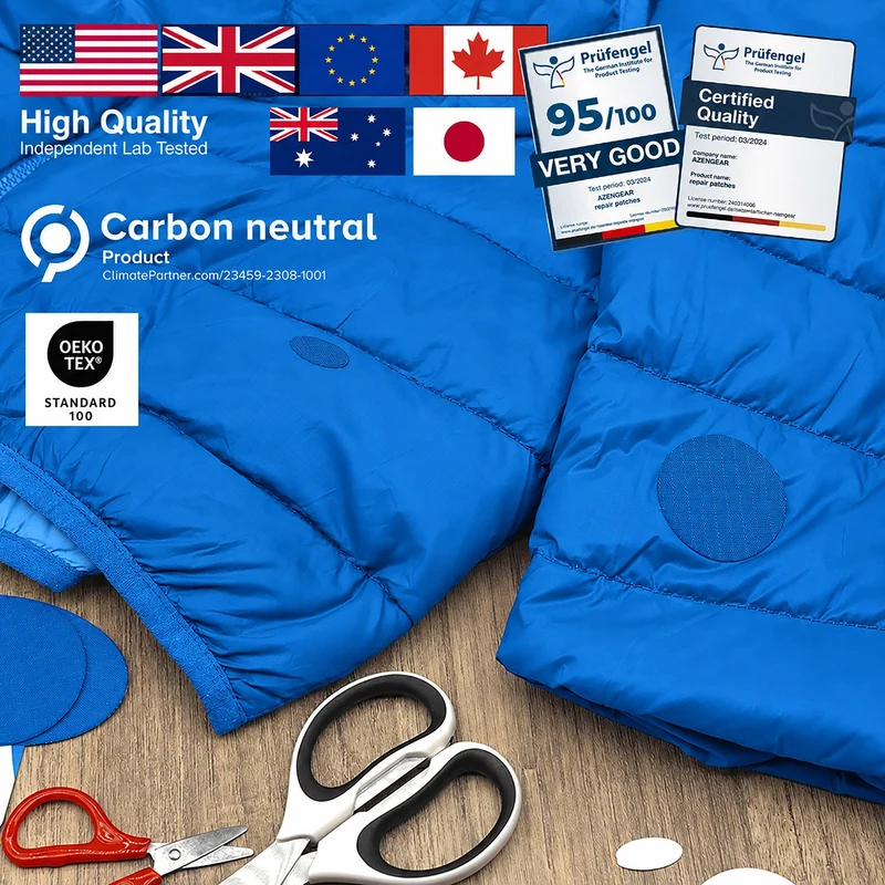 Self-Adhesive Puffer Jacket Repair Patches (30+ Colours)