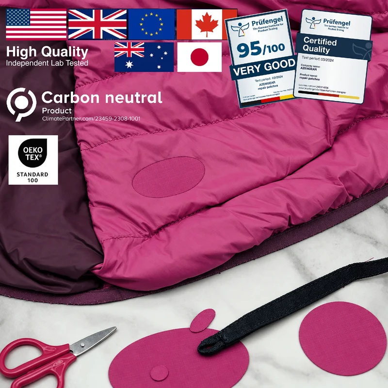Self-Adhesive Puffer Jacket Repair Patches (30+ Colours)