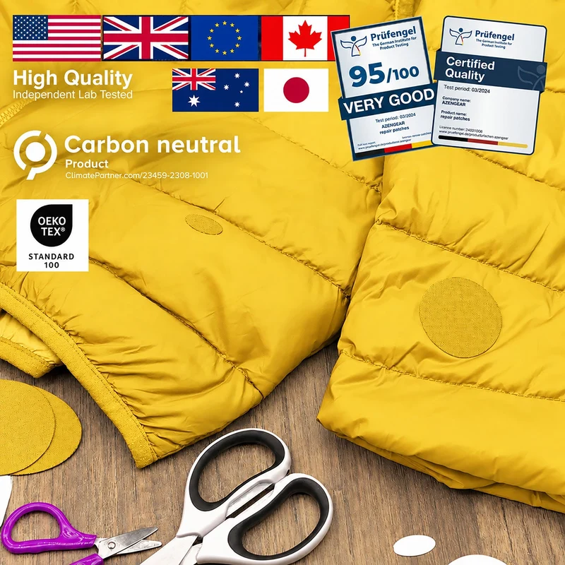 Self-Adhesive Puffer Jacket Repair Patches (30+ Colours)
