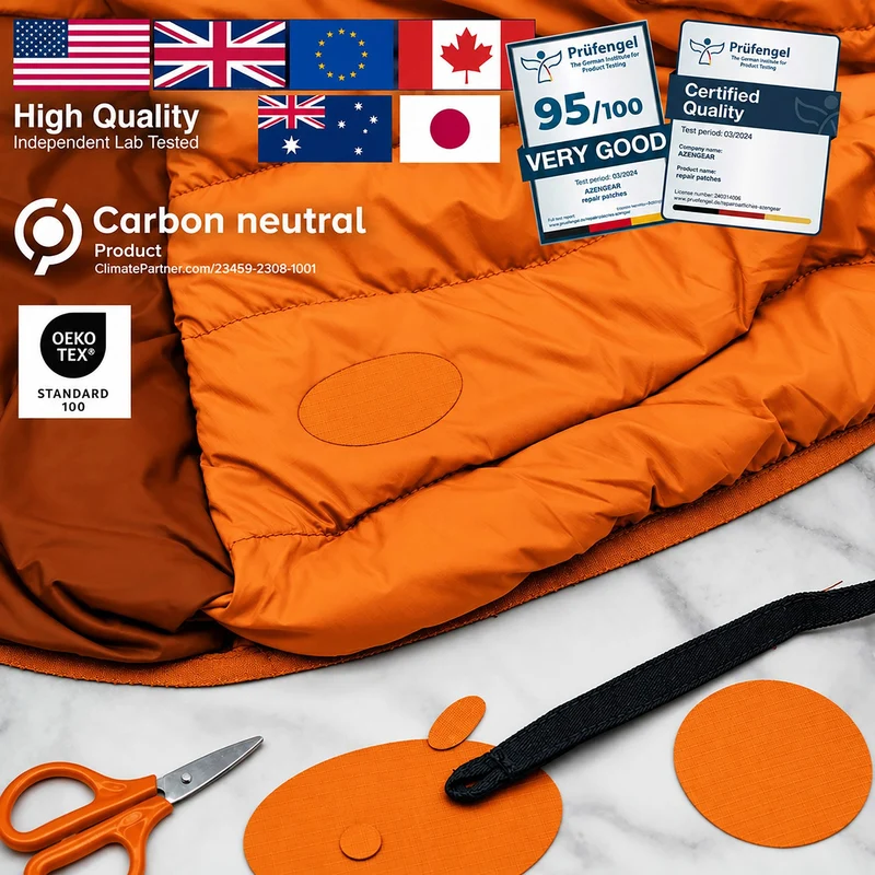 Self-Adhesive Puffer Jacket Repair Patches (30+ Colours)