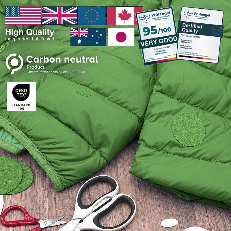 Self-Adhesive Puffer Jacket Repair Patches (30+ Colours)