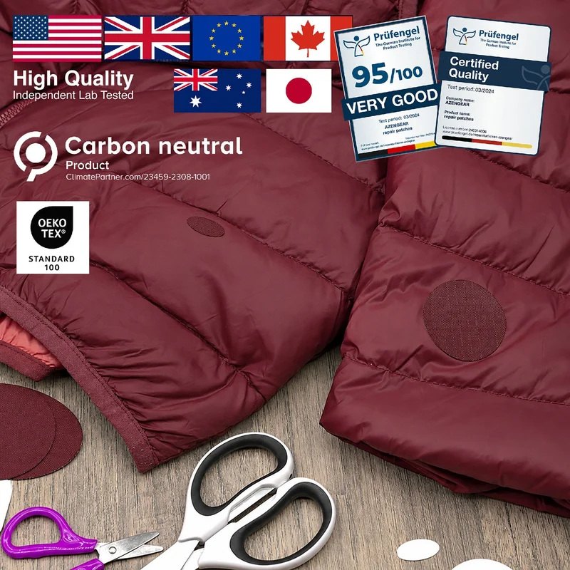 Self-Adhesive Puffer Jacket Repair Patches (30+ Colours)