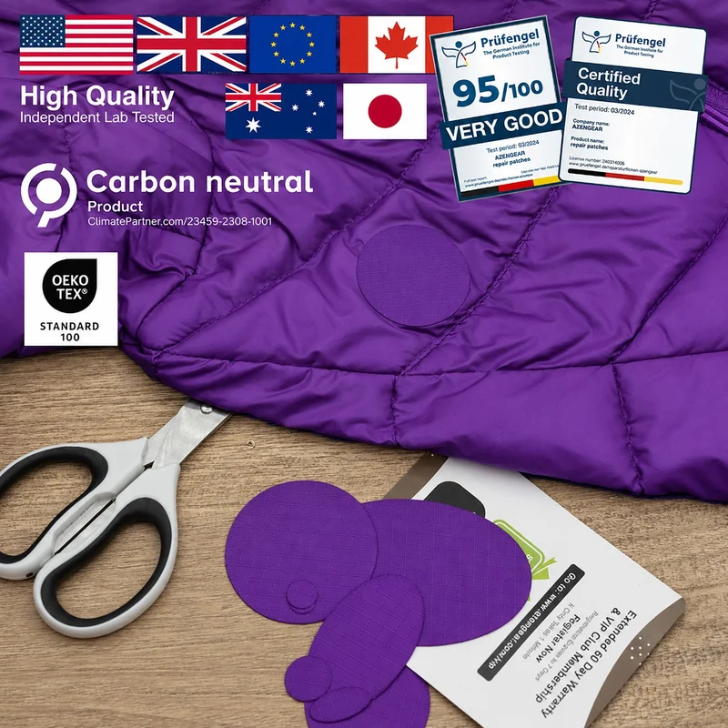 Self-Adhesive Puffer Jacket Repair Patches (30+ Colours)